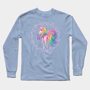 Born in October Unicorn Long Sleeve T-Shirt